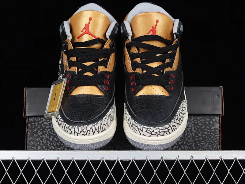 All categories Air Jordan Jordan series basketball shoes Air Jordan 3 Air Jordan 3 Retro "Black Gold" AJ3 Joe 3 black gold cement CK9246-067